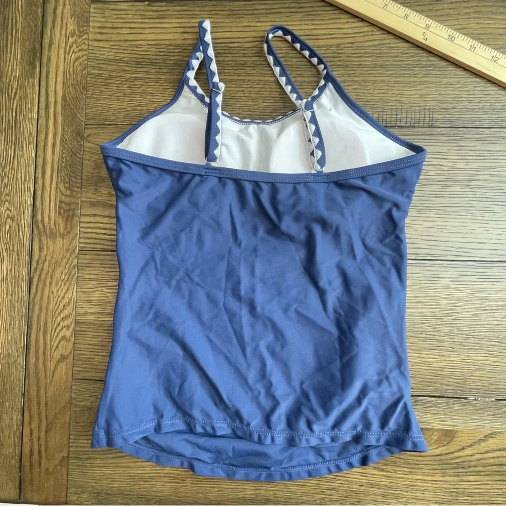 Blue‎ Tankini Set with White Trim